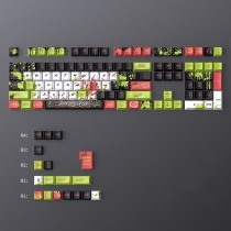 Red Green Graffiti 104+22 PBT Dye-subbed Keycaps Set Cherry Profile for MX Switches Mechanical Gaming Keyboard